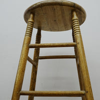 13x25-Inch Counter Height Wood Stool – Round Seat