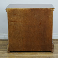 26x17x25-Inch Amber Wood Accent Nightstand Cabinet  – Carved Doors