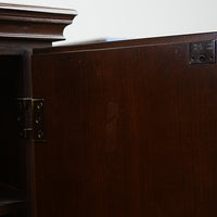 26x17x25-Inch Amber Wood Accent Nightstand Cabinet  – Carved Doors