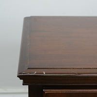 26x17x25-Inch Amber Wood Accent Nightstand Cabinet  – Carved Doors