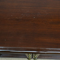 26x17x25-Inch Amber Wood Accent Nightstand Cabinet  – Carved Doors