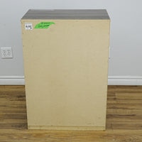 25x16x36-Inch Compact 5‑Drawer Unit – Dark Veneer with Silver Handles