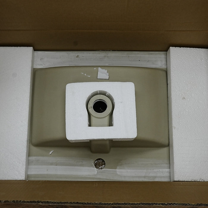 30x18-Inch – White Ceramic Drop‑In Bathroom Sink: 1 Faucet Hole – LJ‑9275