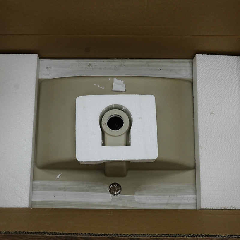 30x18-Inch – White Ceramic Drop‑In Bathroom Sink: 1 Faucet Hole – LJ‑9275