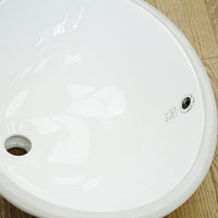 18x15-nch – White Ceramic Drop‑In Bathroom Sink – Gloss Finish