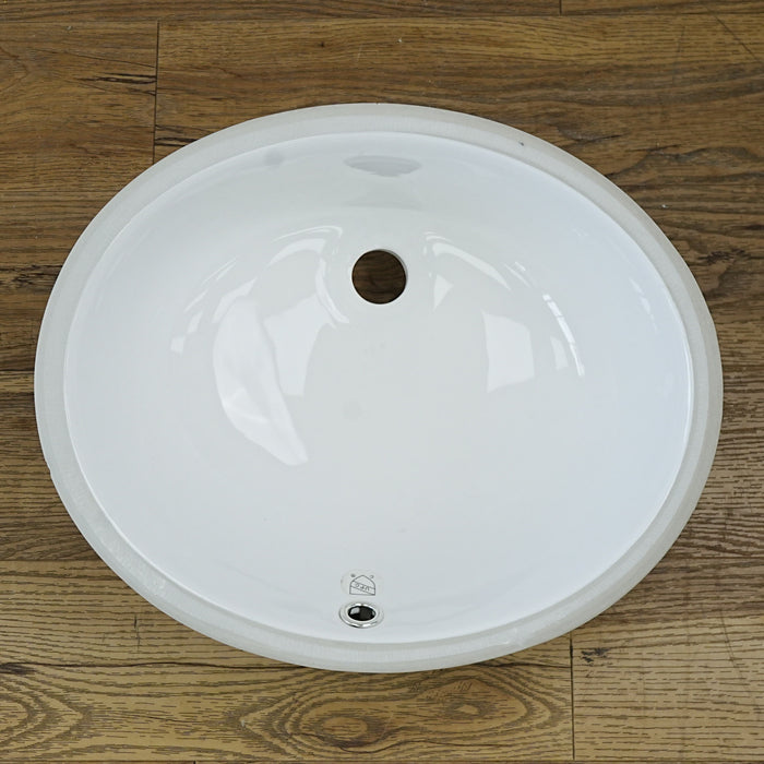 18x15-nch – White Ceramic Drop‑In Bathroom Sink – Gloss Finish