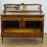 55x21x48-Inch Brown Dining Buffets Server – Drawers, Cabinet, and Mirror