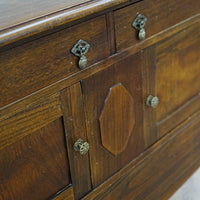 55x21x48-Inch Brown Dining Buffets Server – Drawers, Cabinet, and Mirror