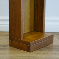 8x6x28-Inch – Versatile Wall Display Shelf – Cherry Wood Glass Shelves