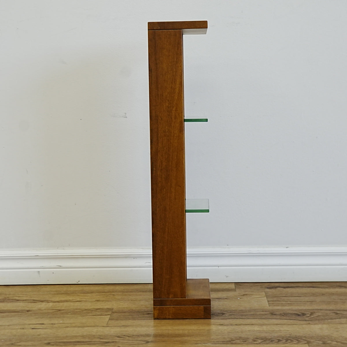 8x6x28-Inch – Versatile Wall Display Shelf – Cherry Wood Glass Shelves