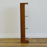 8x6x28-Inch – Versatile Wall Display Shelf – Cherry Wood Glass Shelves