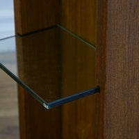 8x6x28-Inch – Versatile Wall Display Shelf – Cherry Wood Glass Shelves