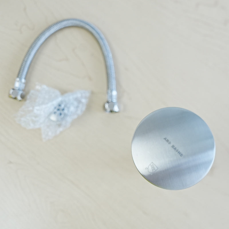 B. Nickel Pop-up Glass Drain & Overflow for Bathroom Sink – TY-5632ST-1