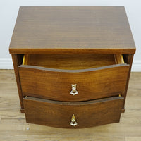 24x16x24-Inch – Mid-Century 2-Drawer Wooden Nightstand