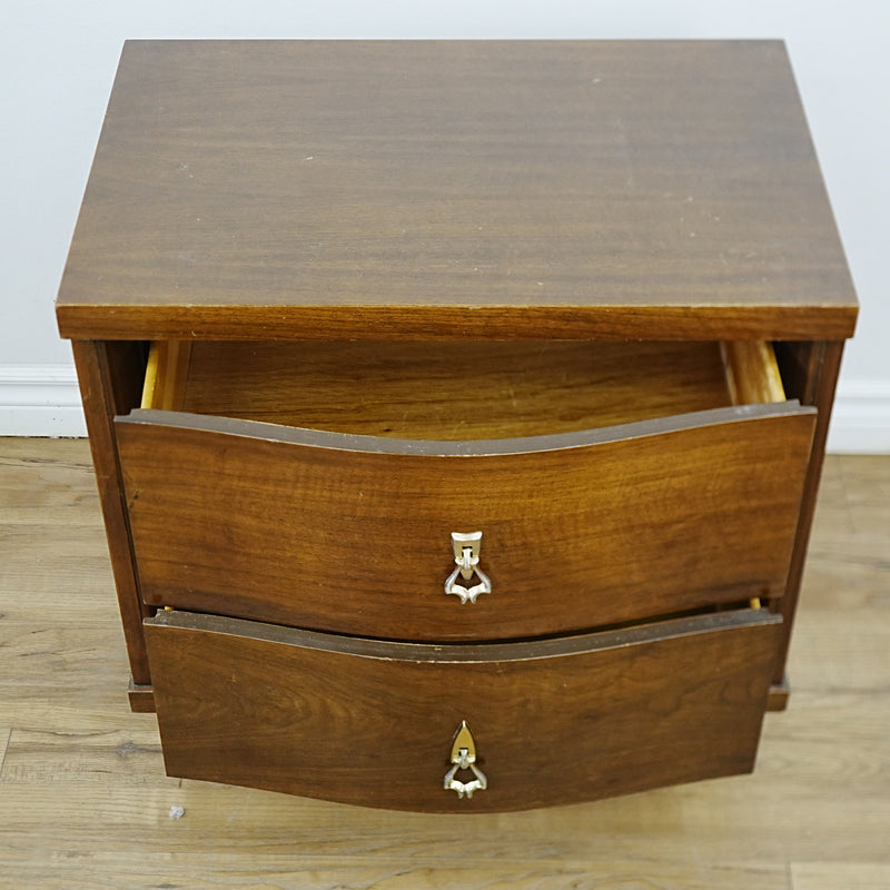 24x16x24-Inch – Mid-Century 2-Drawer Wooden Nightstand