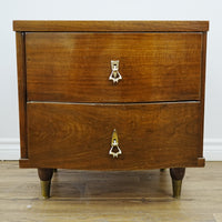 24x16x24-Inch – Mid-Century 2-Drawer Wooden Nightstand