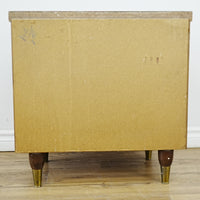 24x16x24-Inch – Mid-Century 2-Drawer Wooden Nightstand