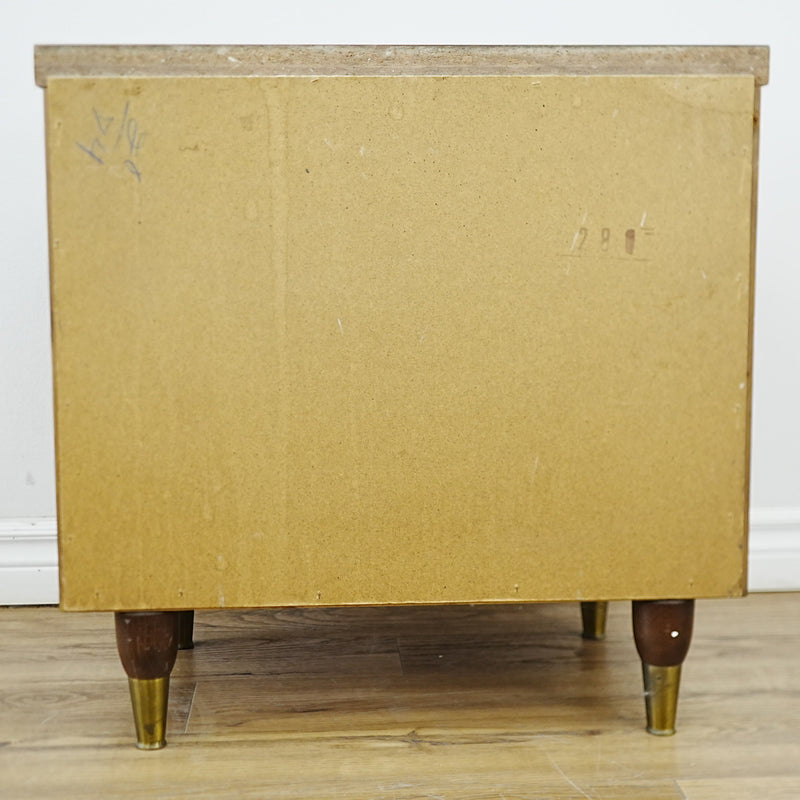 24x16x24-Inch – Mid-Century 2-Drawer Wooden Nightstand