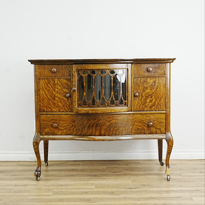 60x20x40‑Inch – Traditional Sideboard with Glass Door & Wheels