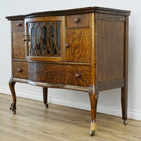 60x20x40‑Inch – Traditional Sideboard with Glass Door & Wheels