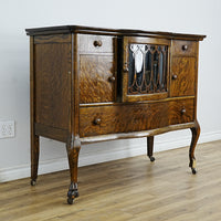 60x20x40‑Inch – Traditional Sideboard with Glass Door & Wheels