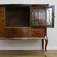 60x20x40‑Inch – Traditional Sideboard with Glass Door & Wheels