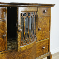 60x20x40‑Inch – Traditional Sideboard with Glass Door & Wheels
