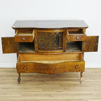 60x20x40‑Inch – Traditional Sideboard with Glass Door & Wheels