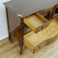 60x20x40‑Inch – Traditional Sideboard with Glass Door & Wheels