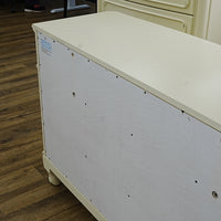 56x18x33-Inch – Victorian Cream Dresser with Ornate Carvings, 7 Drawer