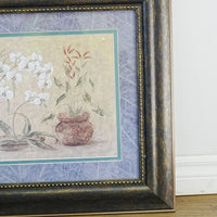 26×1×22‑Inch Framed Artwork – Still Life with Potted Flowers