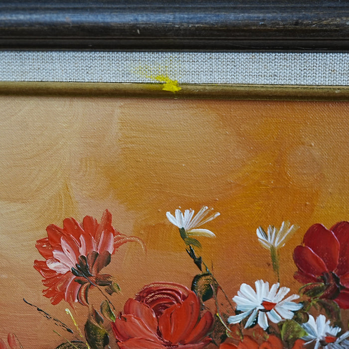 27×2×23‑Inch Framed Artwork – Floral Still Life Painting