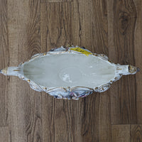 20×9×11‑Inch Centerpiece Bowl – Ceramic with Classical Figural Relief