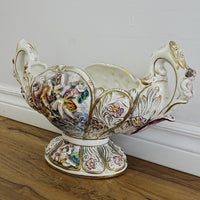 20×9×11‑Inch Centerpiece Bowl – Ceramic with Classical Figural Relief