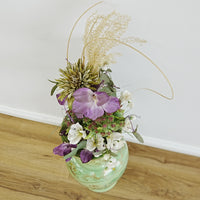 7×7×12‑Inch Decorative Ceramic Vase – Floral Relief with Flared Rim