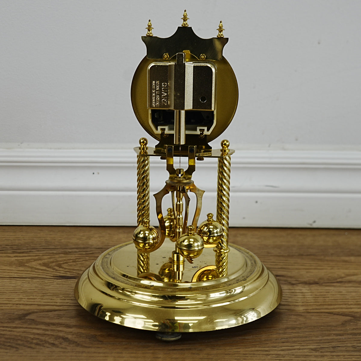 8×8×12‑Inch Clock with Glass Dome