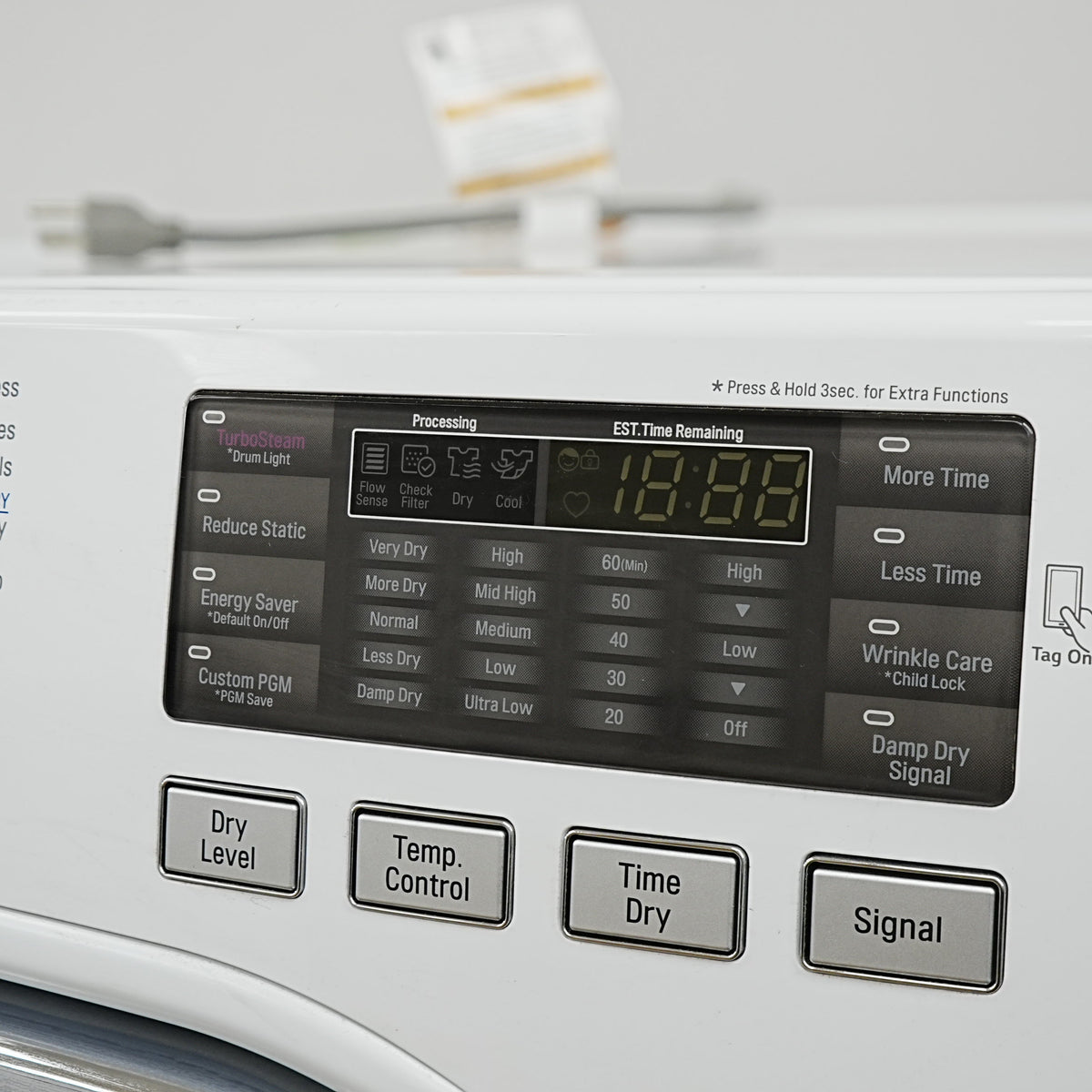 LG 27" Gas Dryer, 7.4 cu ft, TurboSteam — DLGX4371W