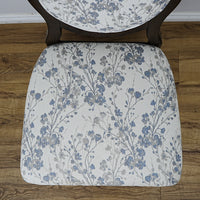 22×26×38–Inch Side Chair – Floral Upholstery, Oval Back