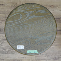18 W x 20 H–Inch Compact Round Side Table – Solid Wood, Natural Finish