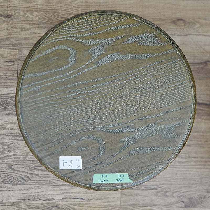 18 W x 20 H–Inch Compact Round Side Table – Solid Wood, Natural Finish