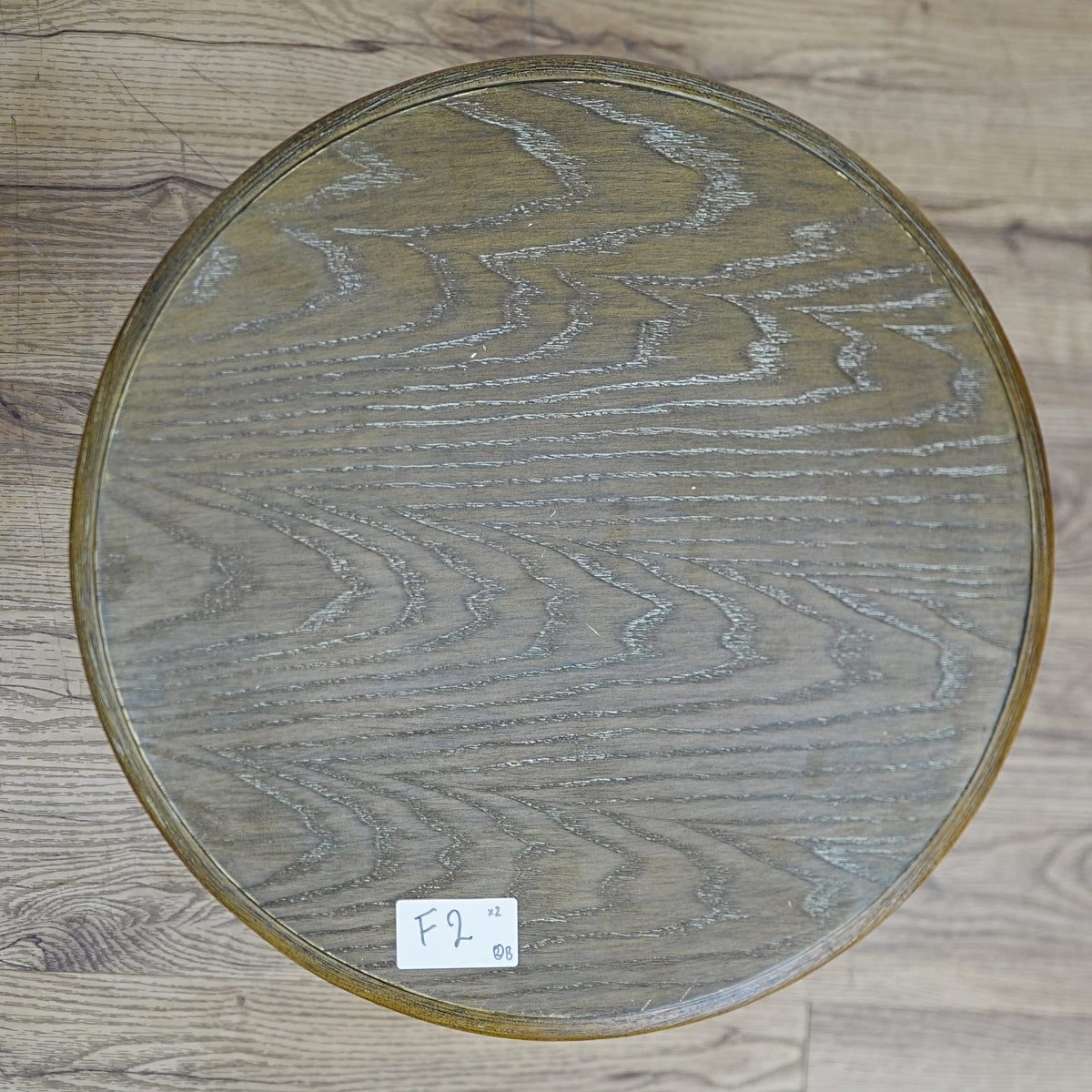 18 W x 20 H–Inch Compact Round Side Table – Solid Wood, Natural Finish