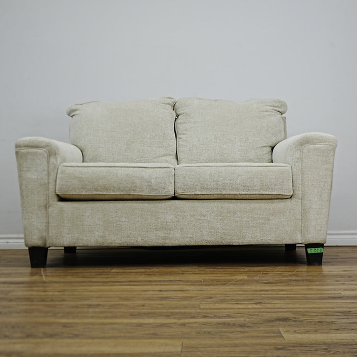 64×38×36–Inch Loveseat – Light Gray Textured Upholstery