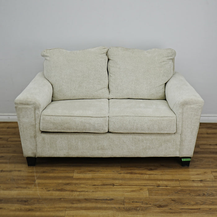 64×38×36–Inch Loveseat – Light Gray Textured Upholstery