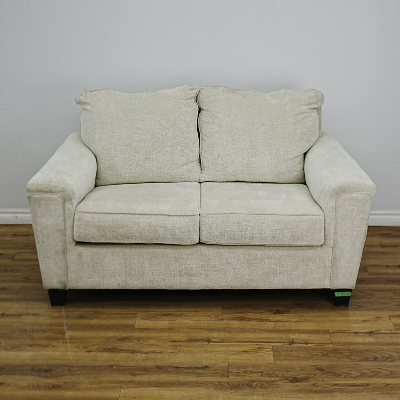 64×38×36–Inch Loveseat – Light Gray Textured Upholstery