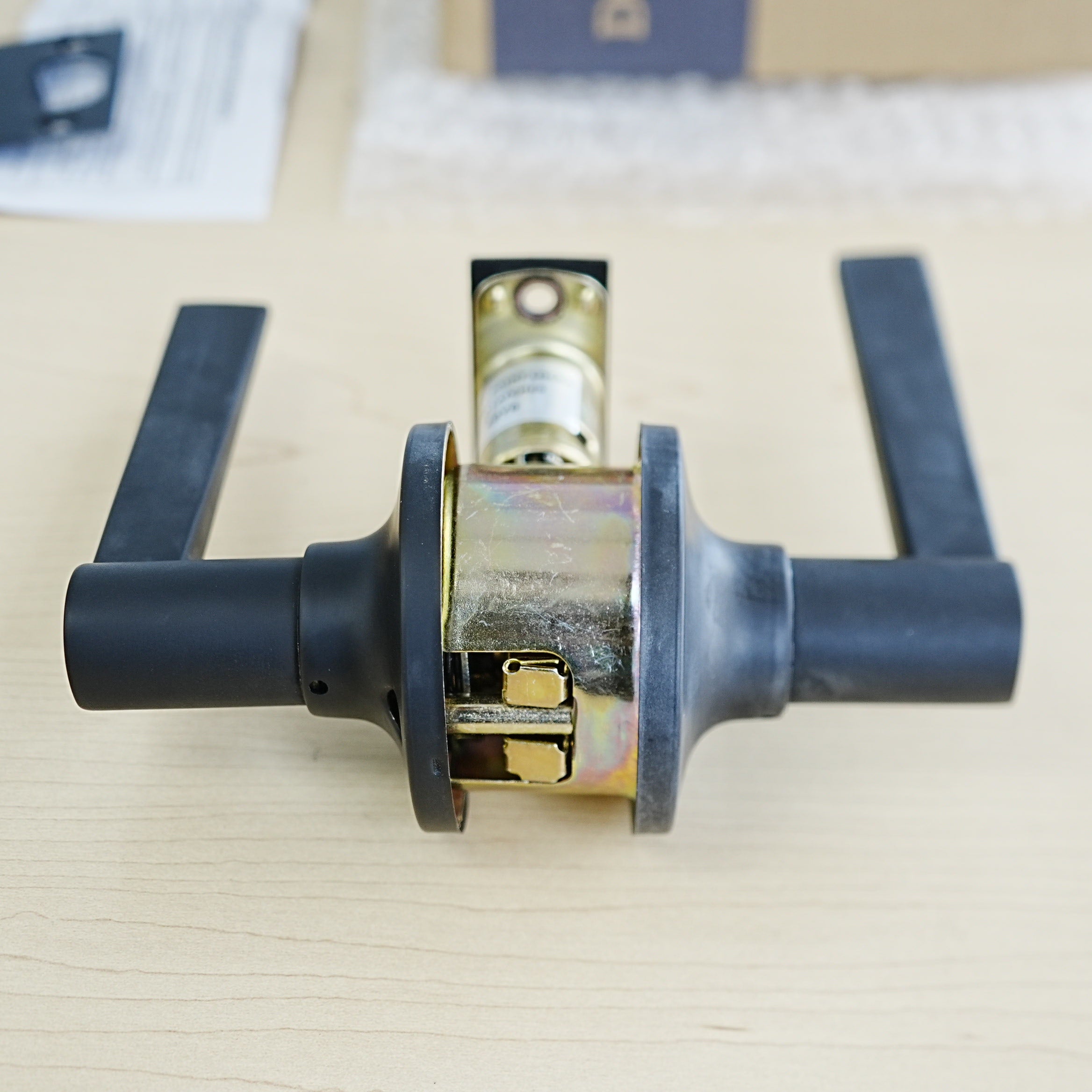 Julia Lever Passage Set – Matte Black, Round Rosette – B2X10J-19FM