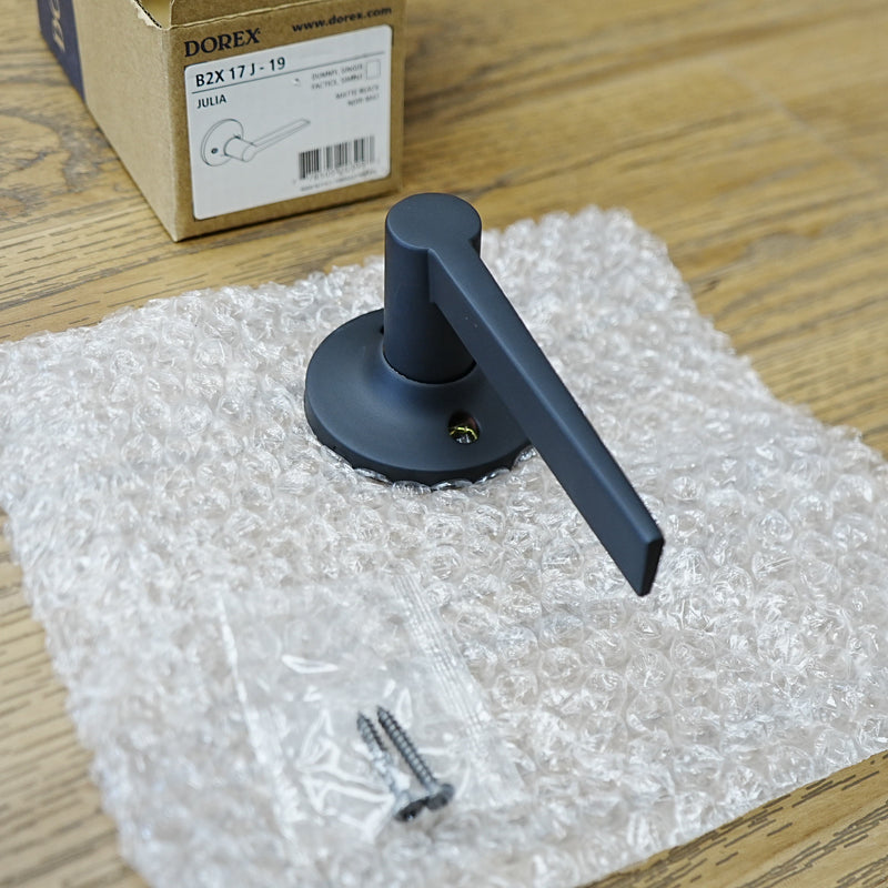 Julia Lever Dummy Set – Matte Black, Round Rosette – B2X17J-19