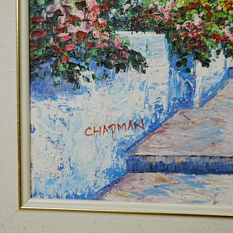 30×1×25–Inch Ornate Gold Framed Coastal Painting — Signed CHAPMAN