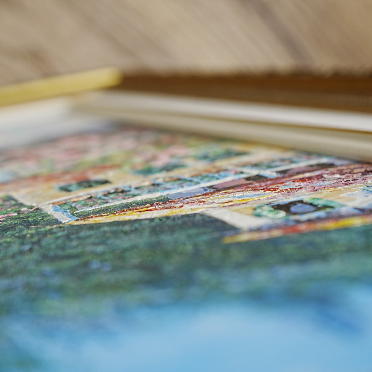 30×1×25–Inch Ornate Gold Framed Coastal Painting — Signed CHAPMAN