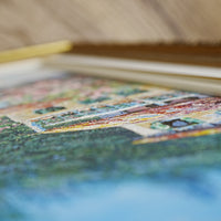 30×1×25–Inch Ornate Gold Framed Coastal Painting — Signed CHAPMAN