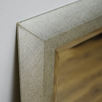 30×1.25×36–Inch Full‑Length Mirror — Angled Textured Frame, Wood Core